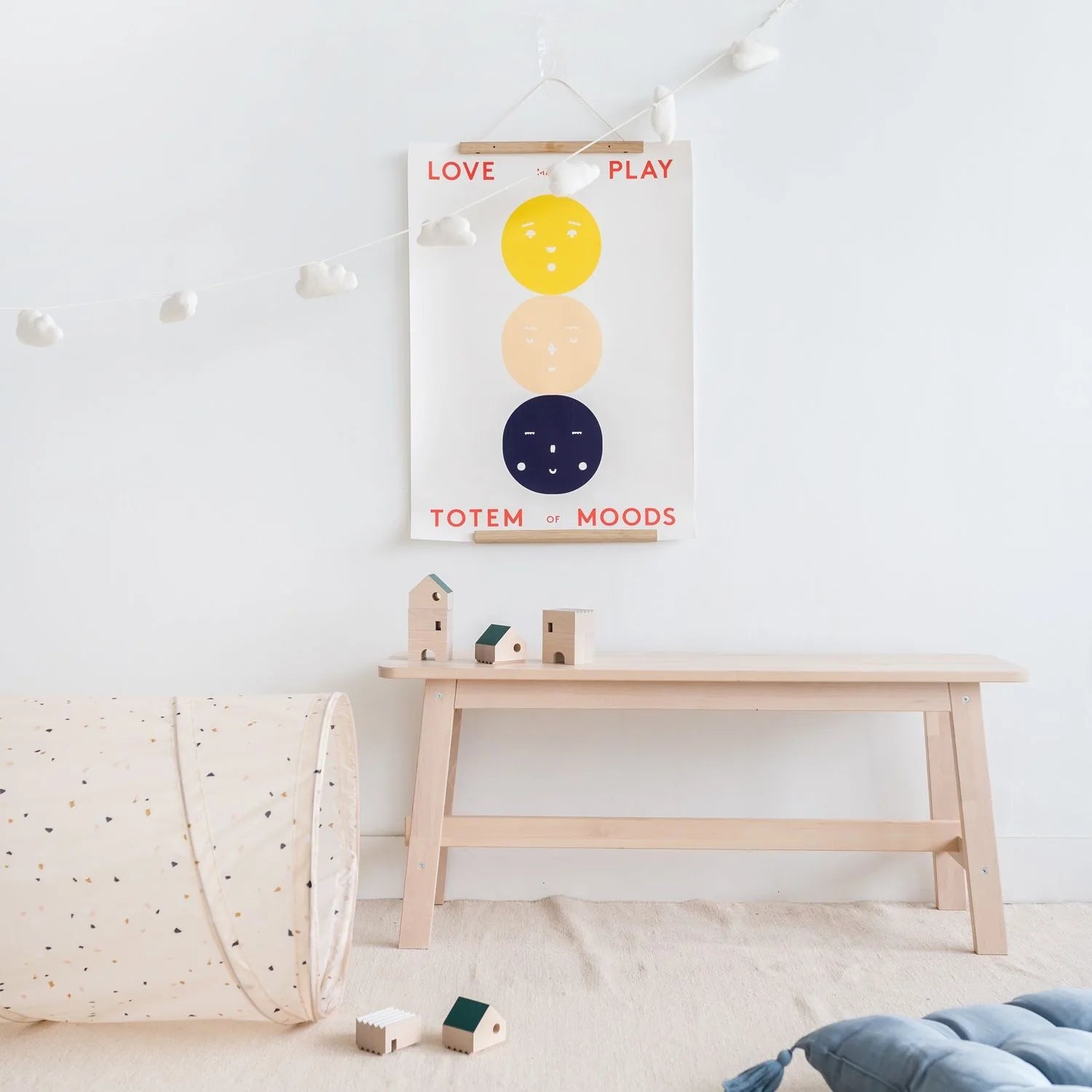 Legetunnel – Terazzo, beige – 3 Sprouts