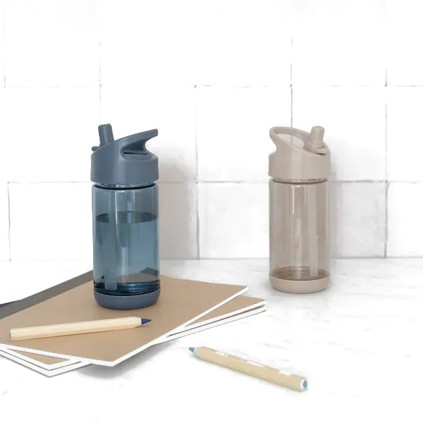 Drikkedunk 0,35 l med drikketud og sugerør, blå – Tritan, BPA-fri – 3 Sprouts