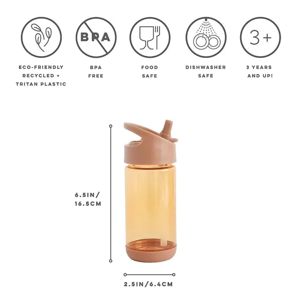 Drikkedunk 0,35 l med sugerør, Tritan rust — 3 Sprouts