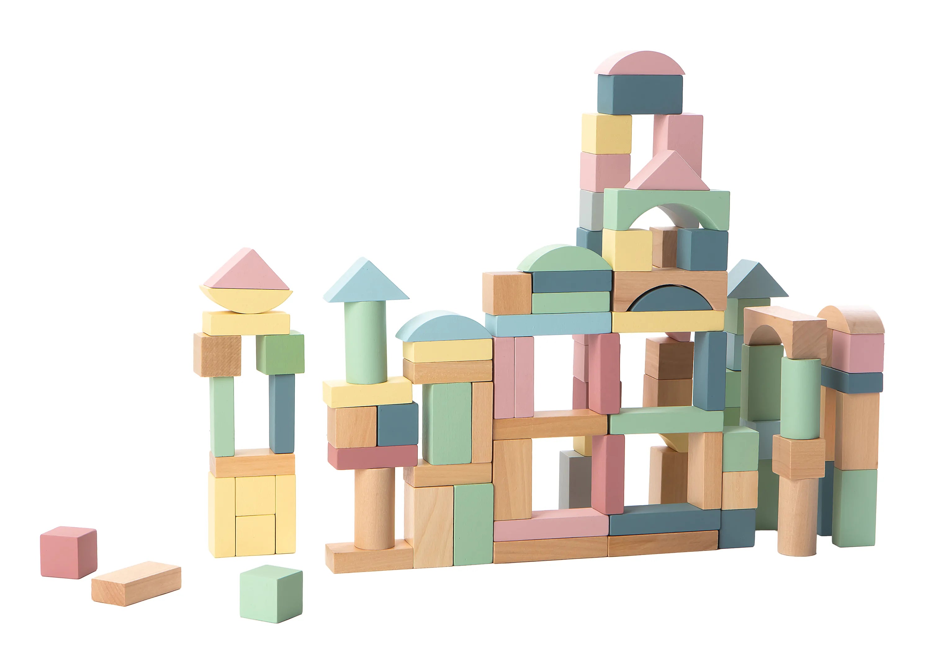 Byggeklodser (100 Stk.) Træ – Kinder and Kids