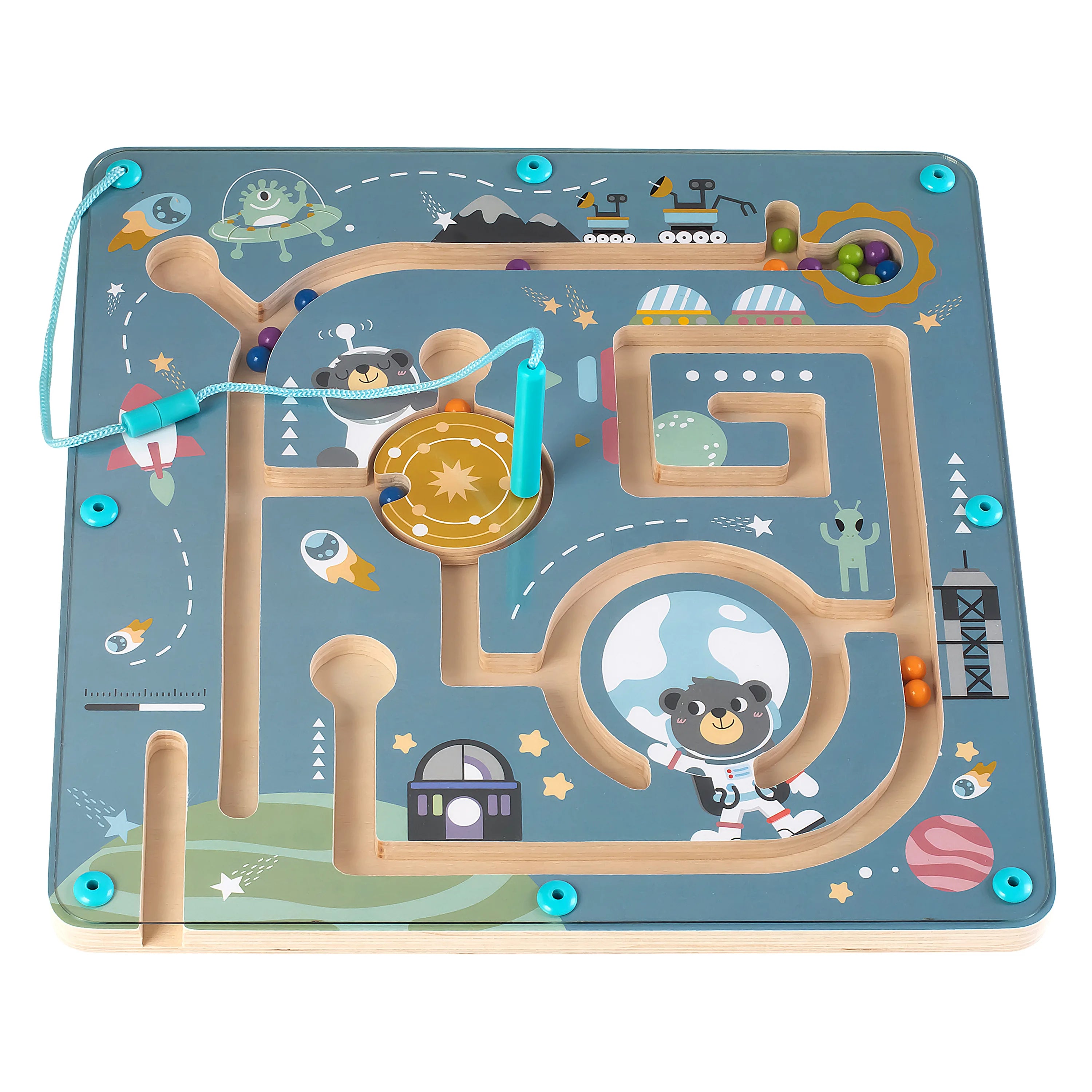 Labyrint Med Magnet Pen Og Kugler – Rummet – Kinder and Kids