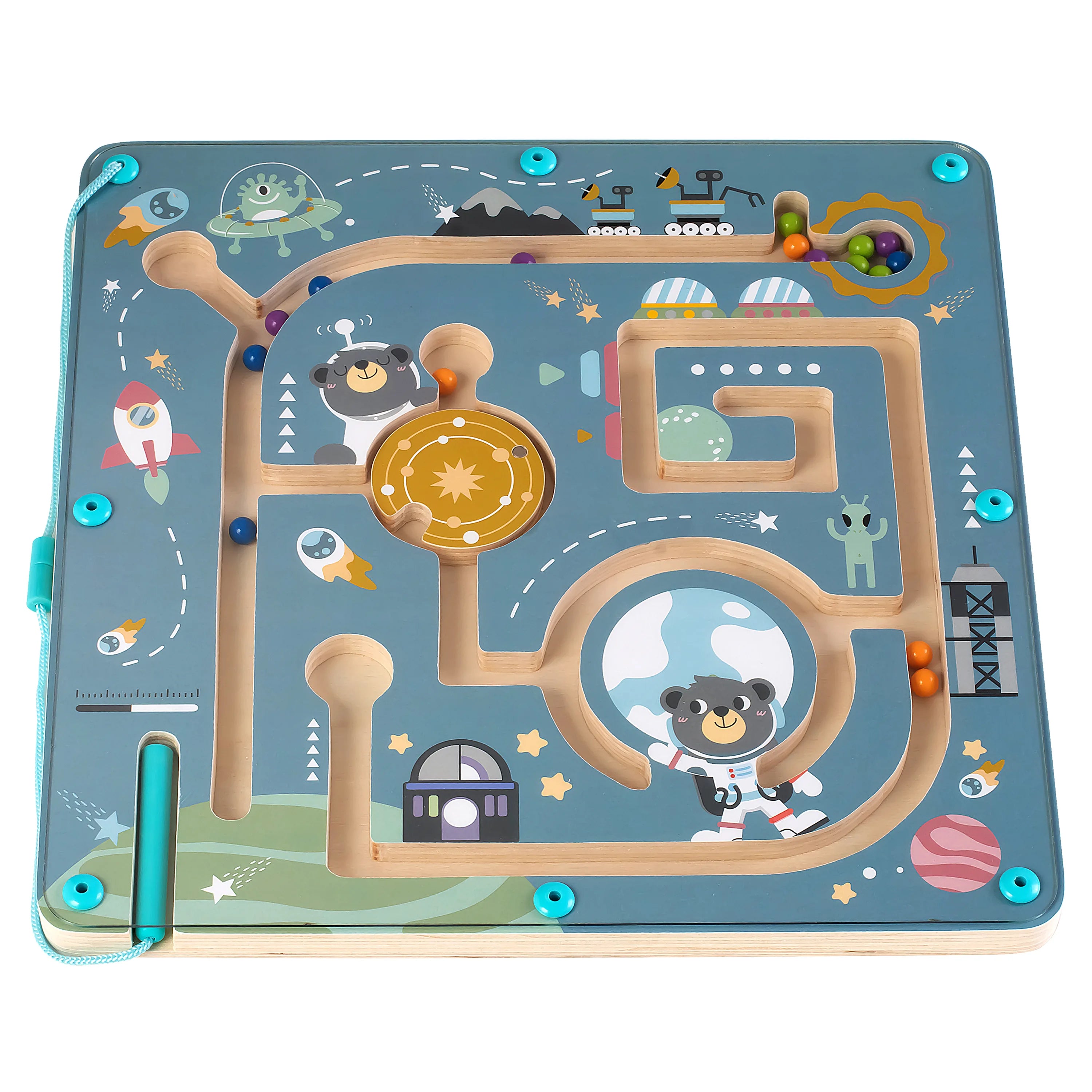 Labyrint Med Magnet Pen Og Kugler – Rummet – Kinder and Kids