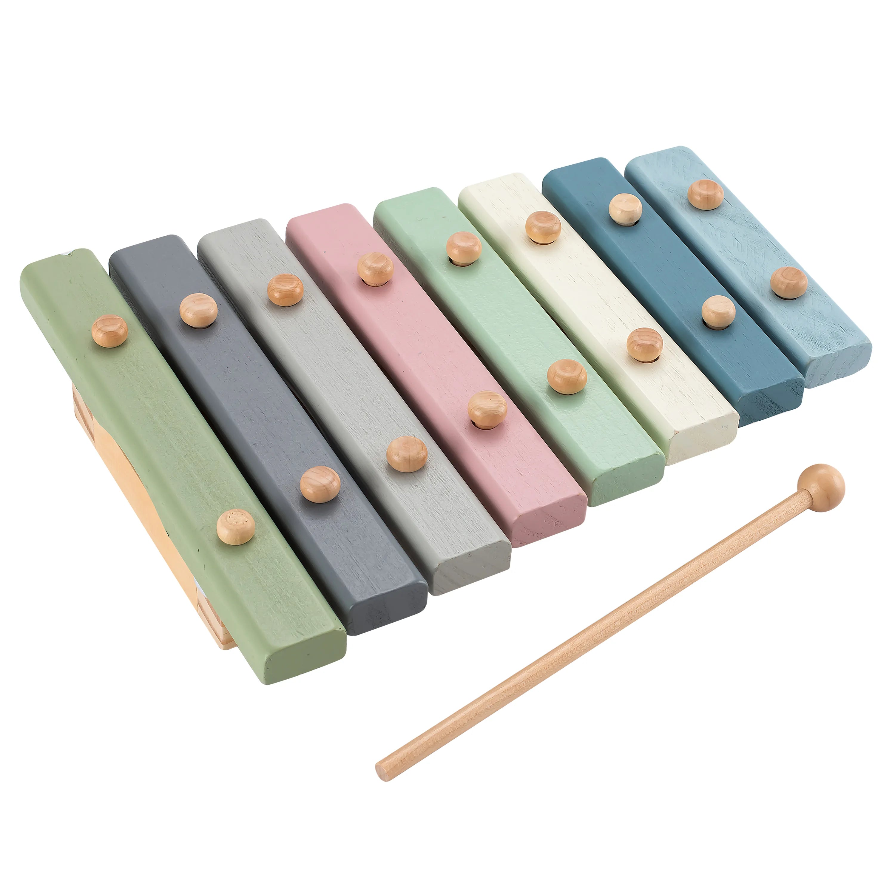 Xylofon 8 tangenter til børn 18 mdr+ farverig træinstrument – Kinder and Kids