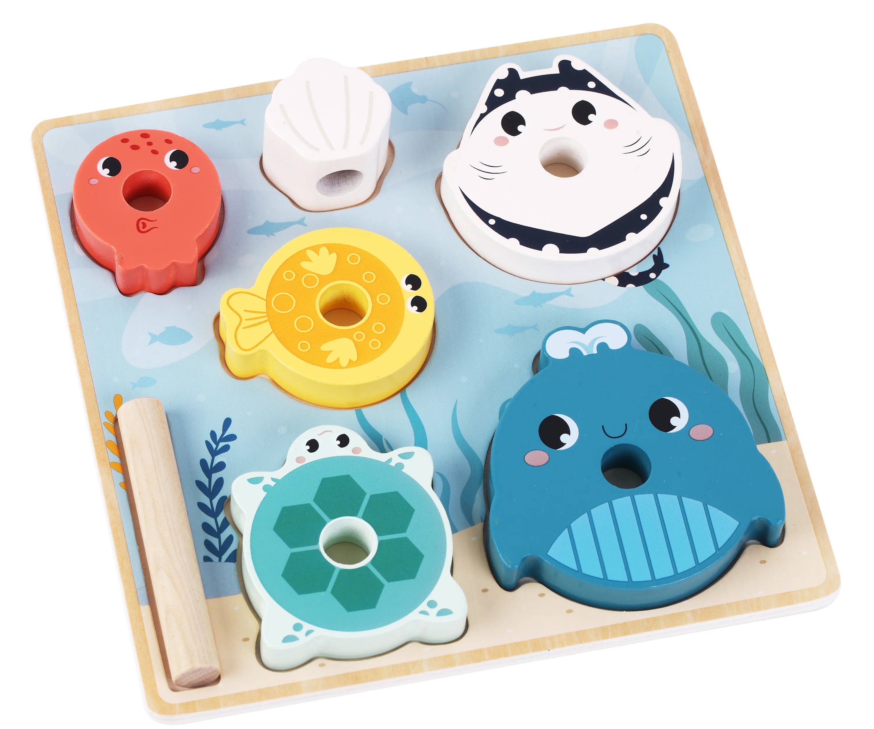 2 I 1 Puslespil Og Stabletårn – Havet – Kinder and Kids