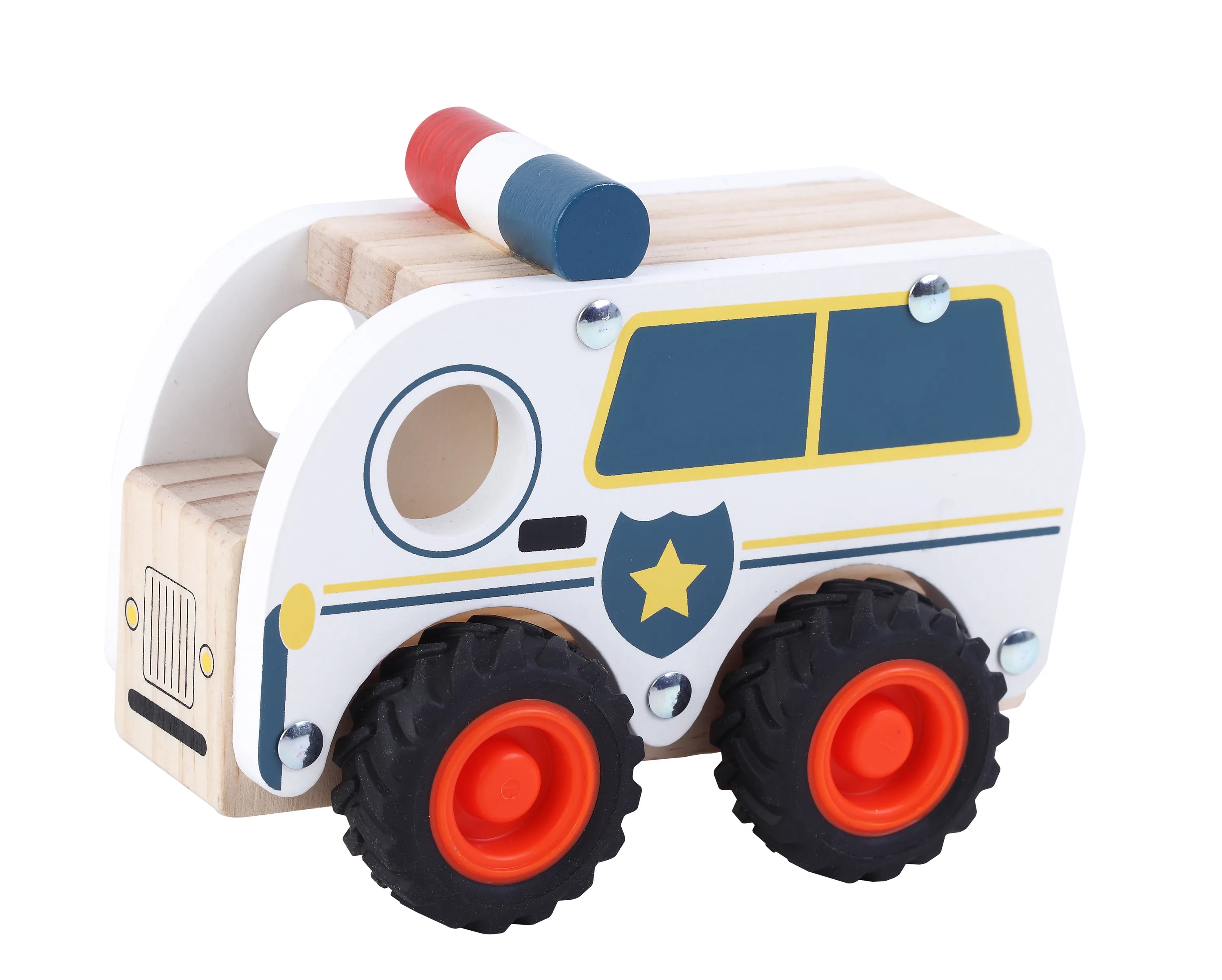 Politibil Træ – Kinder and Kids