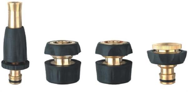 Ironside koblingssæt messing/gummi 1/2-3/4" 4dele