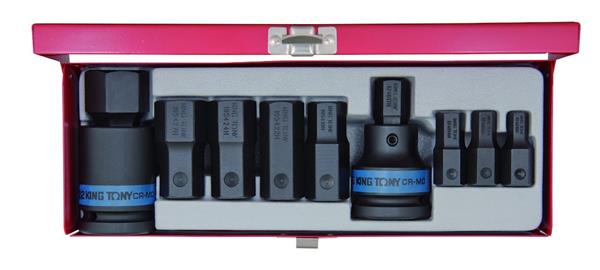 King Tony 6411MP krafttoppe i sæt unbrako