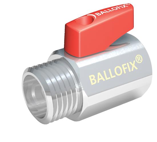 Broen Ballofix kuglehane med håndtag muffe/nippel