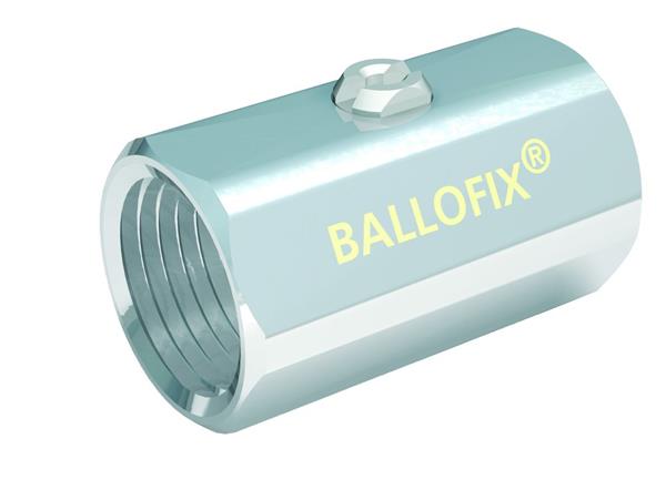 Broen Ballofix kuglehane med kærv muffe/muffe