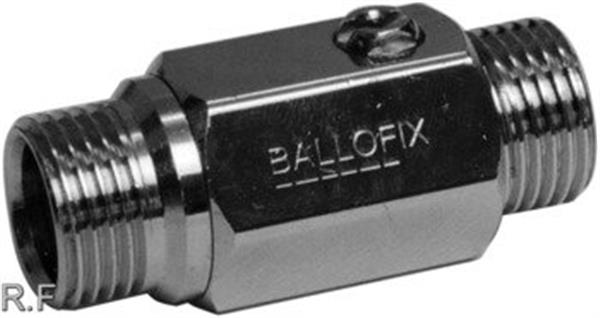 Broen Ballofix kuglehane med kærv og uden håndtag nippel/nippel