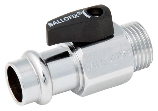 Broen Ballofix kuglehane med presmuffe og håndtag nippel