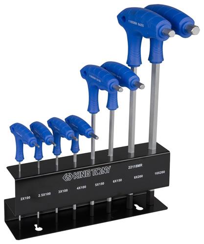 King Tony 22118MR unbrakonøglesæt l-greb med kugle