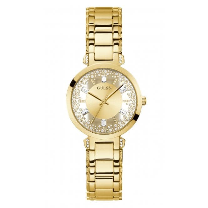 Guess Watches dameur Crystal Clear rustfrit stål guldfarvet Gw0470l2