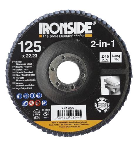 Ironside 2-in-1 lamelrondel konisk
