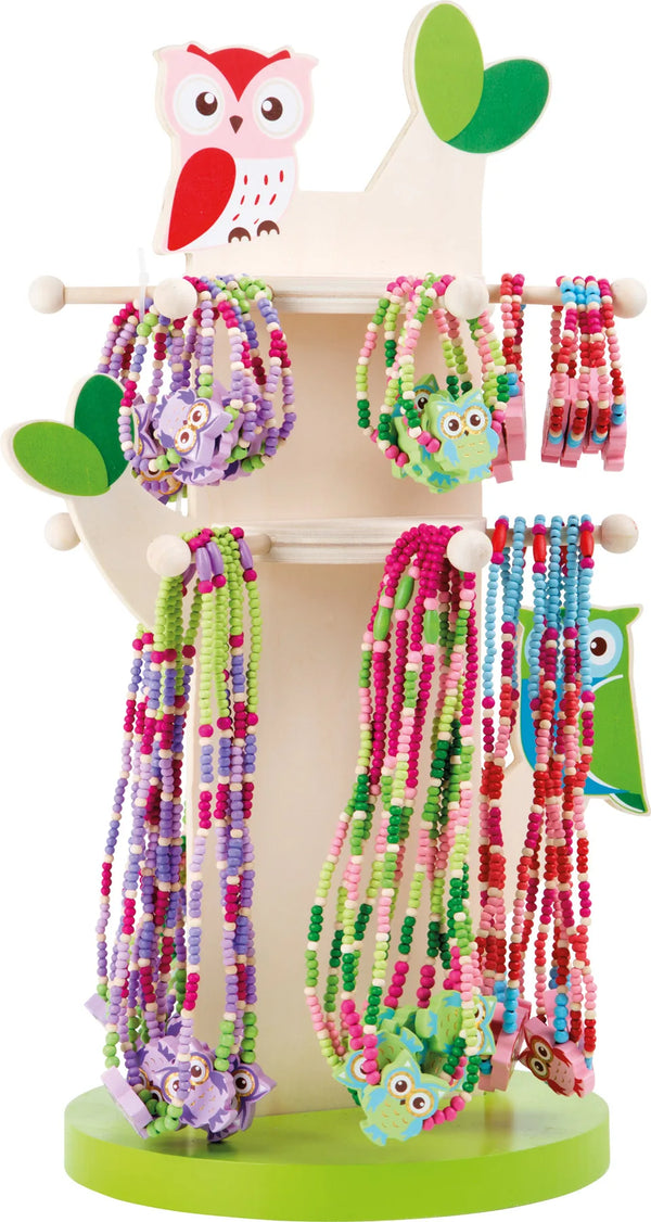 Display Med Smykker (72 Stk) Træ – Ugler – small foot