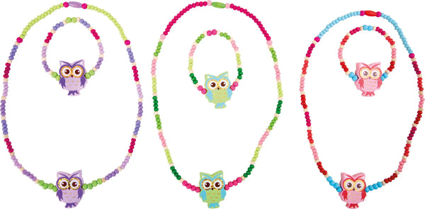 Display Med Smykker (72 Stk) Træ – Ugler – small foot