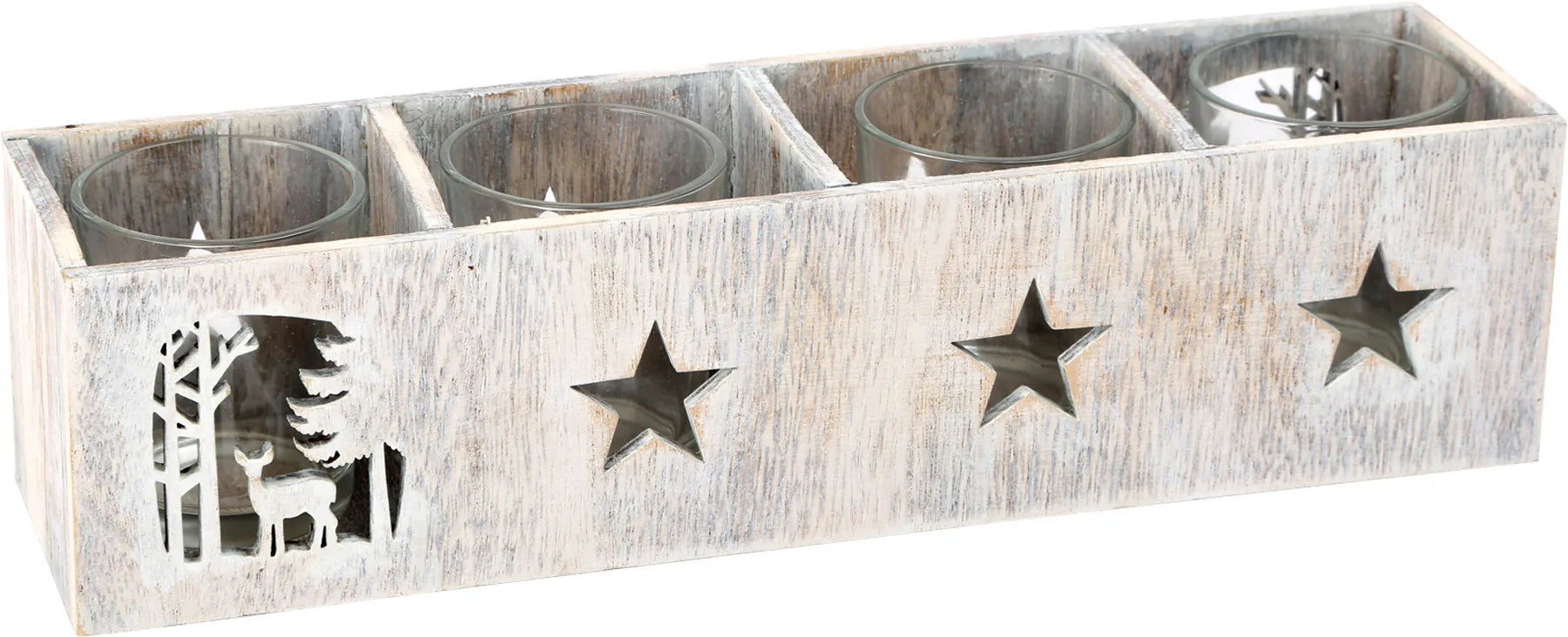 Small Foot Fyrfadsholder Træ – Shabby Chic – Interiør og Børnemøbler - Udsmykning og Højtider - Højtider og fest