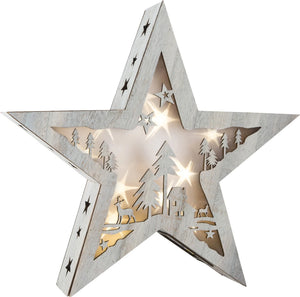 Stjerne Med Lys Træ – Shabby Chic, Stor – small foot