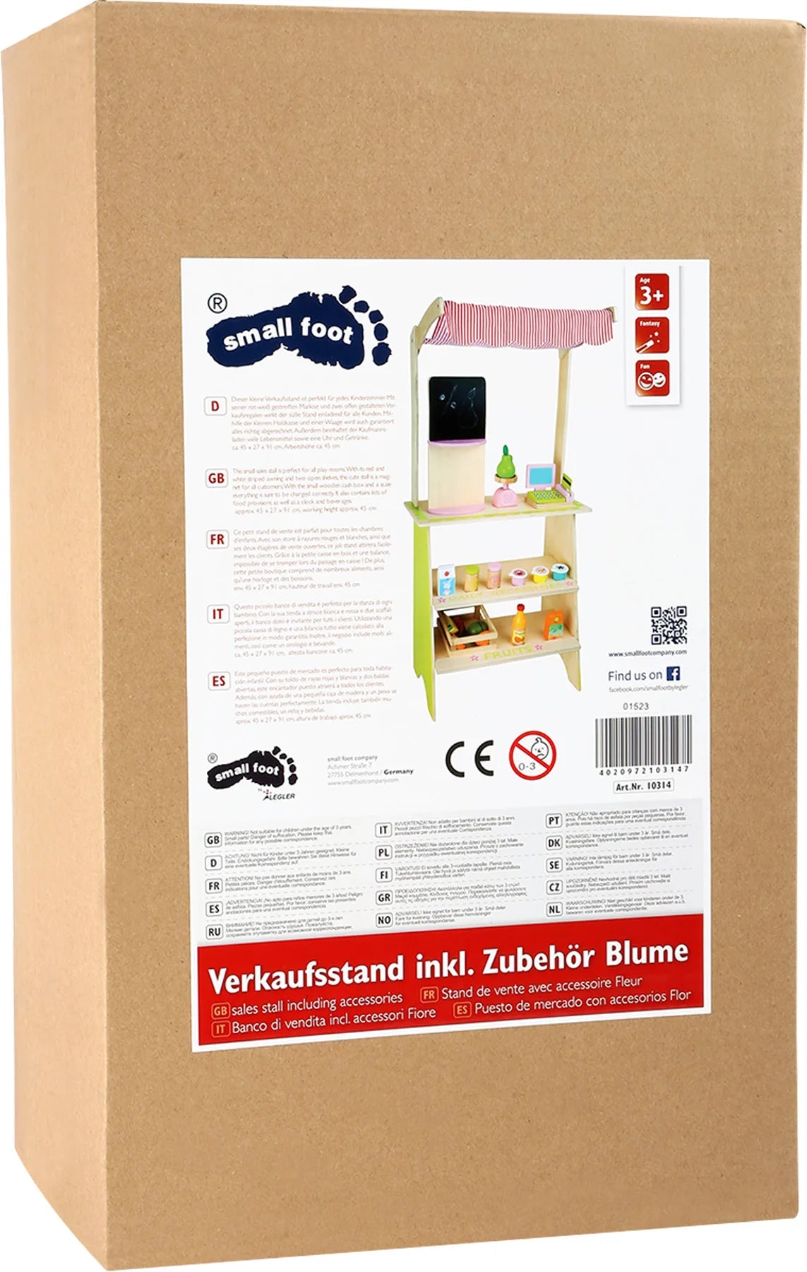 Markedsstand Med Tilbehør Træ – Blomst – small foot