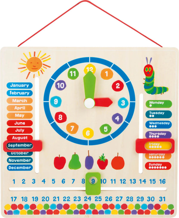 Time-manager ur med Den Sultne Larve træ læringsur – small foot