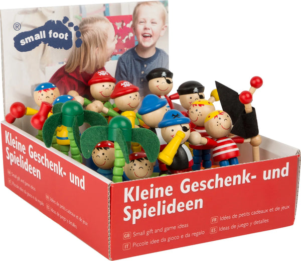 Display (12Stk) Træ – Dansende Pirater – small foot