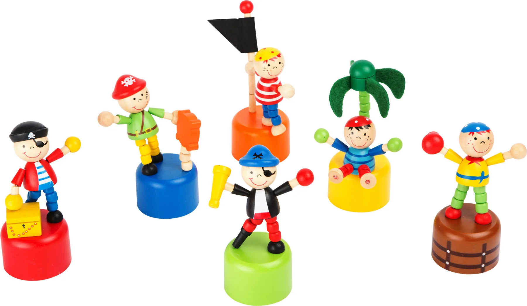 Display (12Stk) Træ – Dansende Pirater – small foot