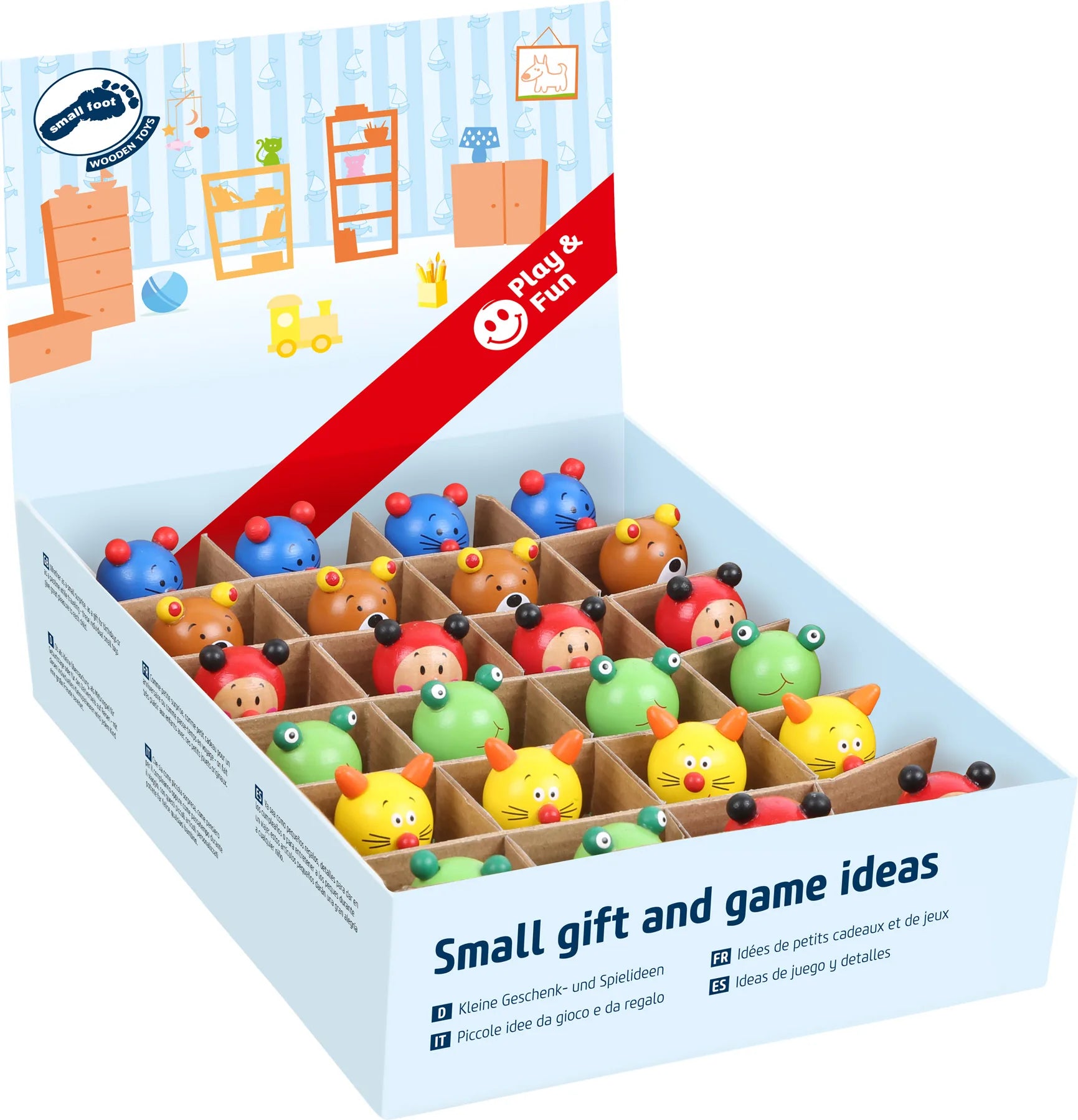 Small Foot Display Stempler (24 Stk) Træ – Dyr – Leg - Øvrigt legetøj - Displays