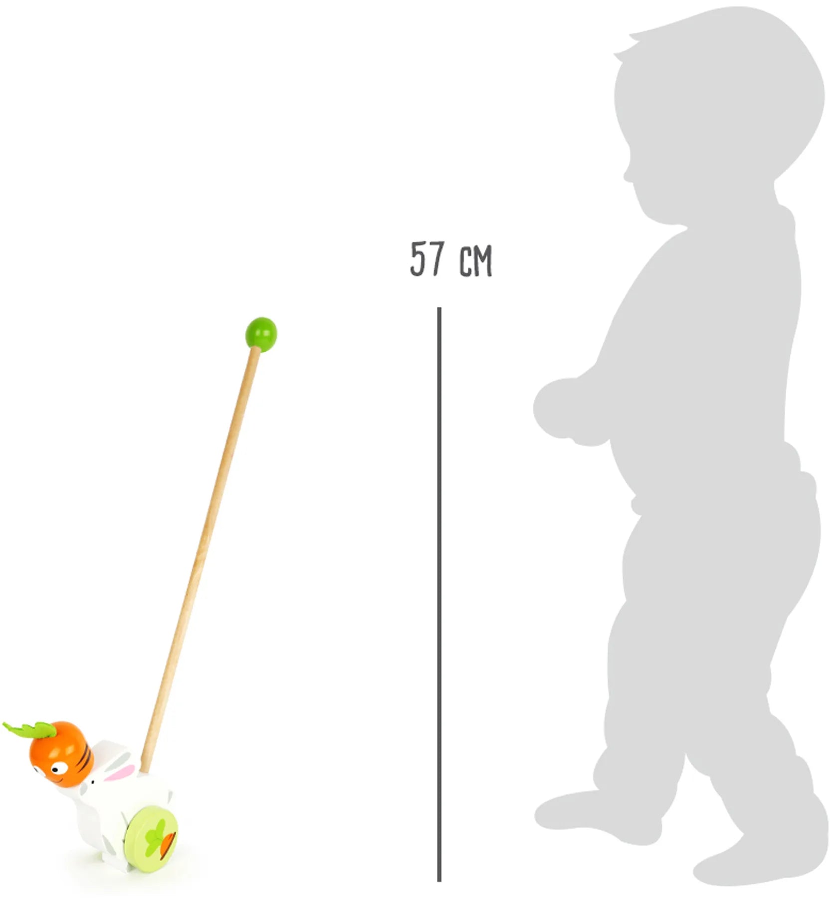 Small Foot Skubbedyr Træ – Haren Bunny – Leg - Fysisk udfoldelse - Gåstole og skubbe vogne