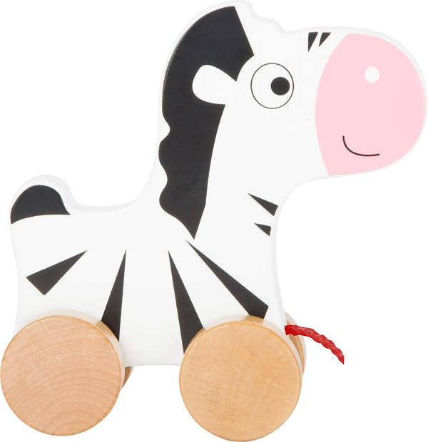Trækdyr zebra i træ 16x5x16 cm til børn 12+ mdr – overholder EN71 – small foot