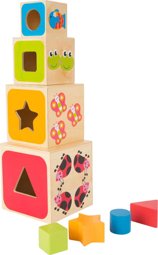 Stable Klodser Træ – ABC Stacking – small foot