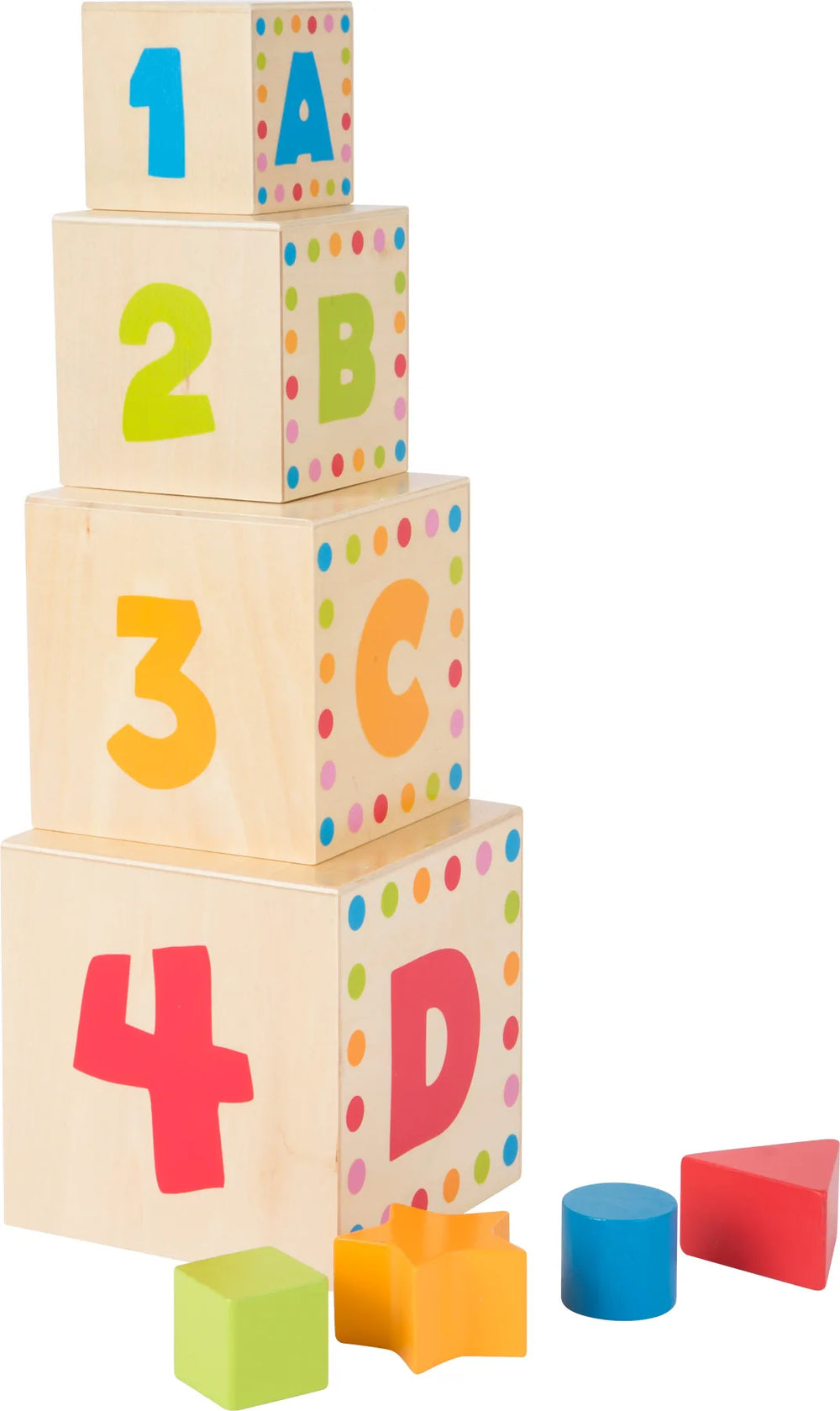 Stable Klodser Træ – ABC Stacking – small foot
