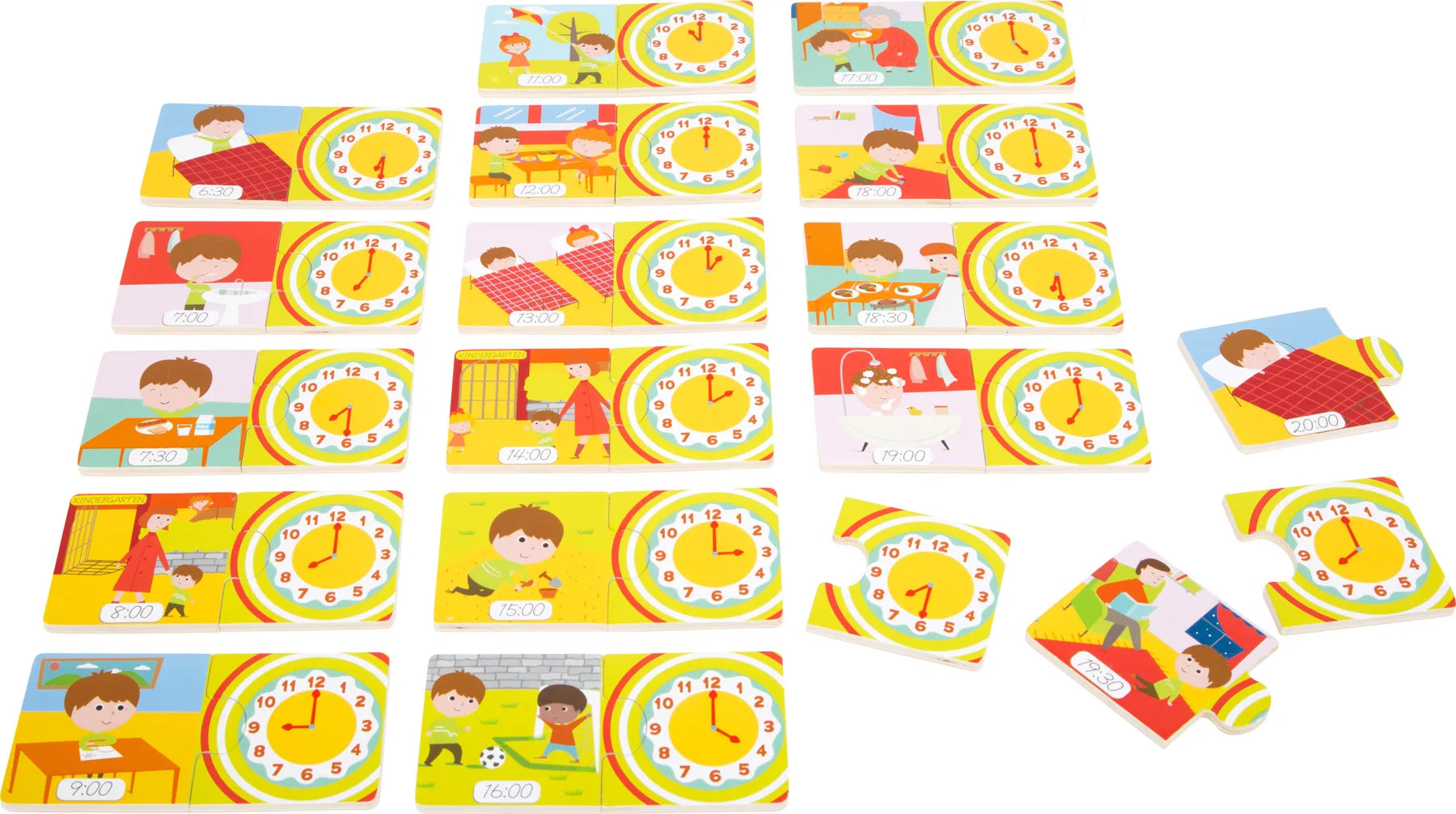 Puslespil Træ – Lær Klokken – small foot