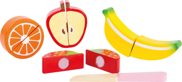 Frugt legetøj med velcro og kniv, 9 dele – small foot