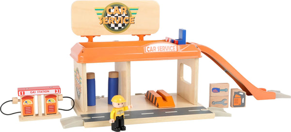 Auto Repair Shop With Petrol Station Træ – small foot