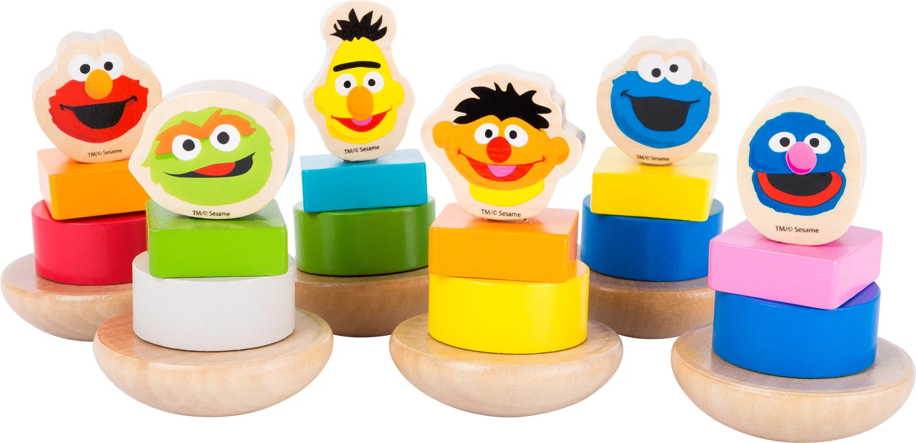 Small Foot Display Skrue Figurer (12 Stk) Træ – SESAME STREET – Leg - Øvrigt legetøj - Displays