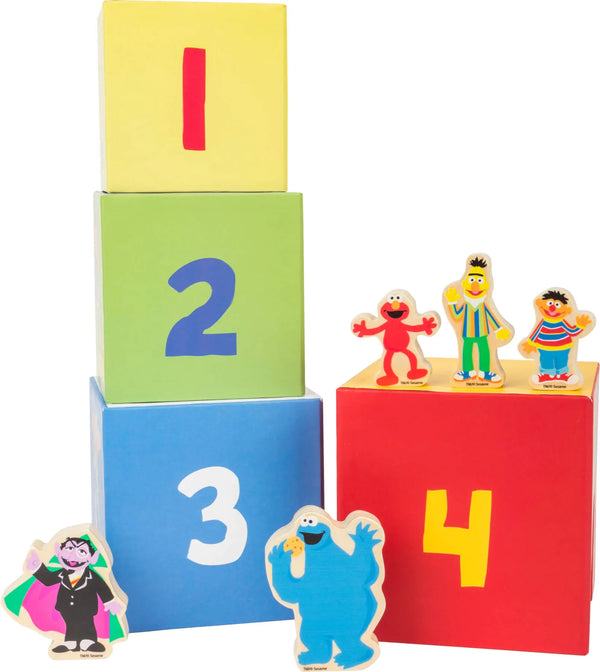 Stabletårn Med Figurer Træ – SESAME STREET – small foot