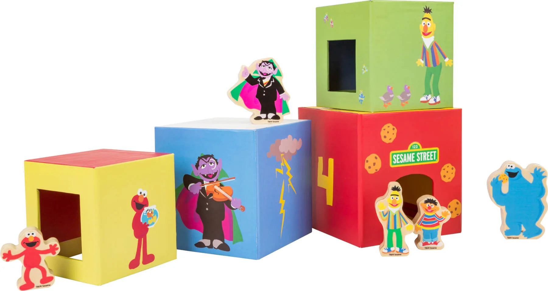 Stabletårn Med Figurer Træ – SESAME STREET – small foot