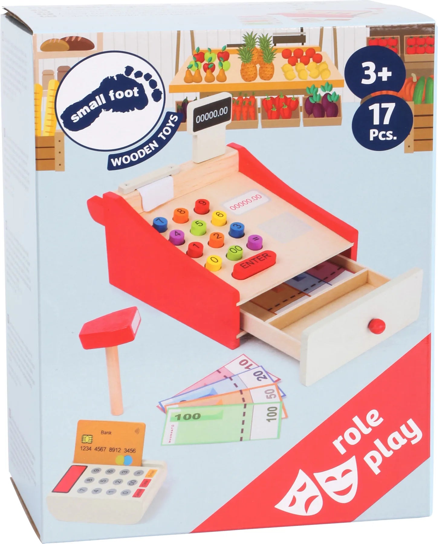 Kasseapparat Med Kassestrimmel Træ – small foot