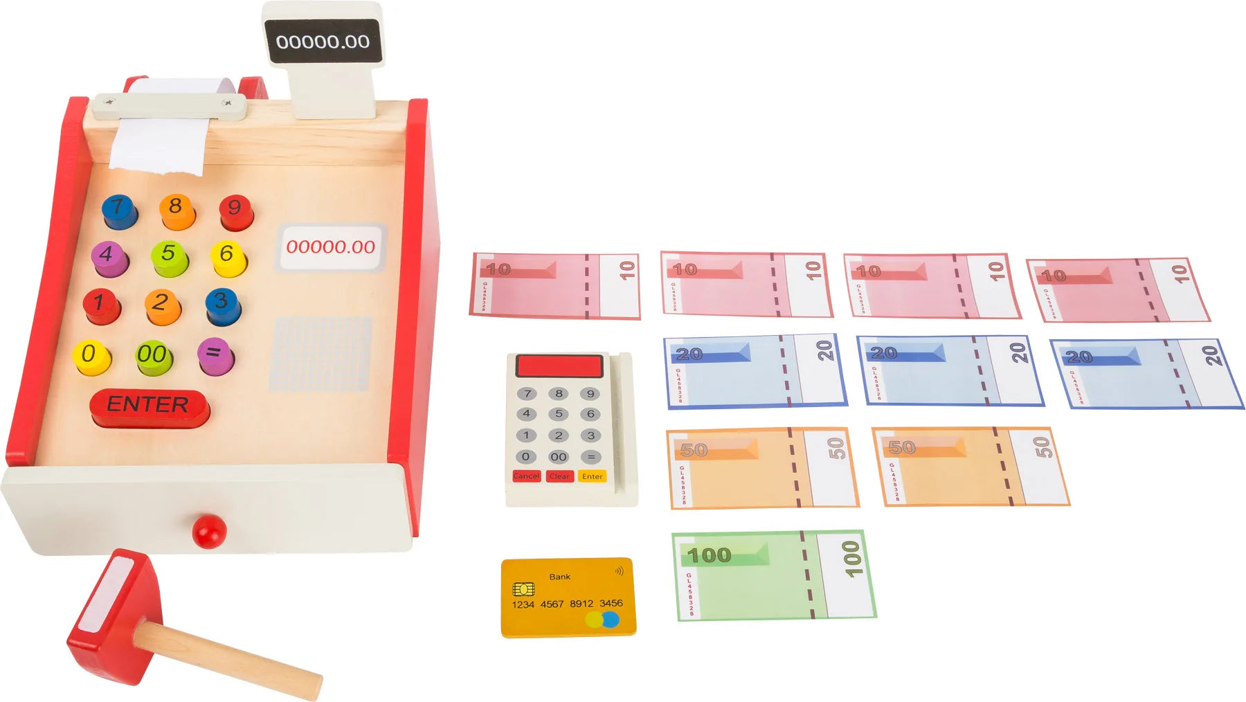 Kasseapparat Med Kassestrimmel Træ – small foot