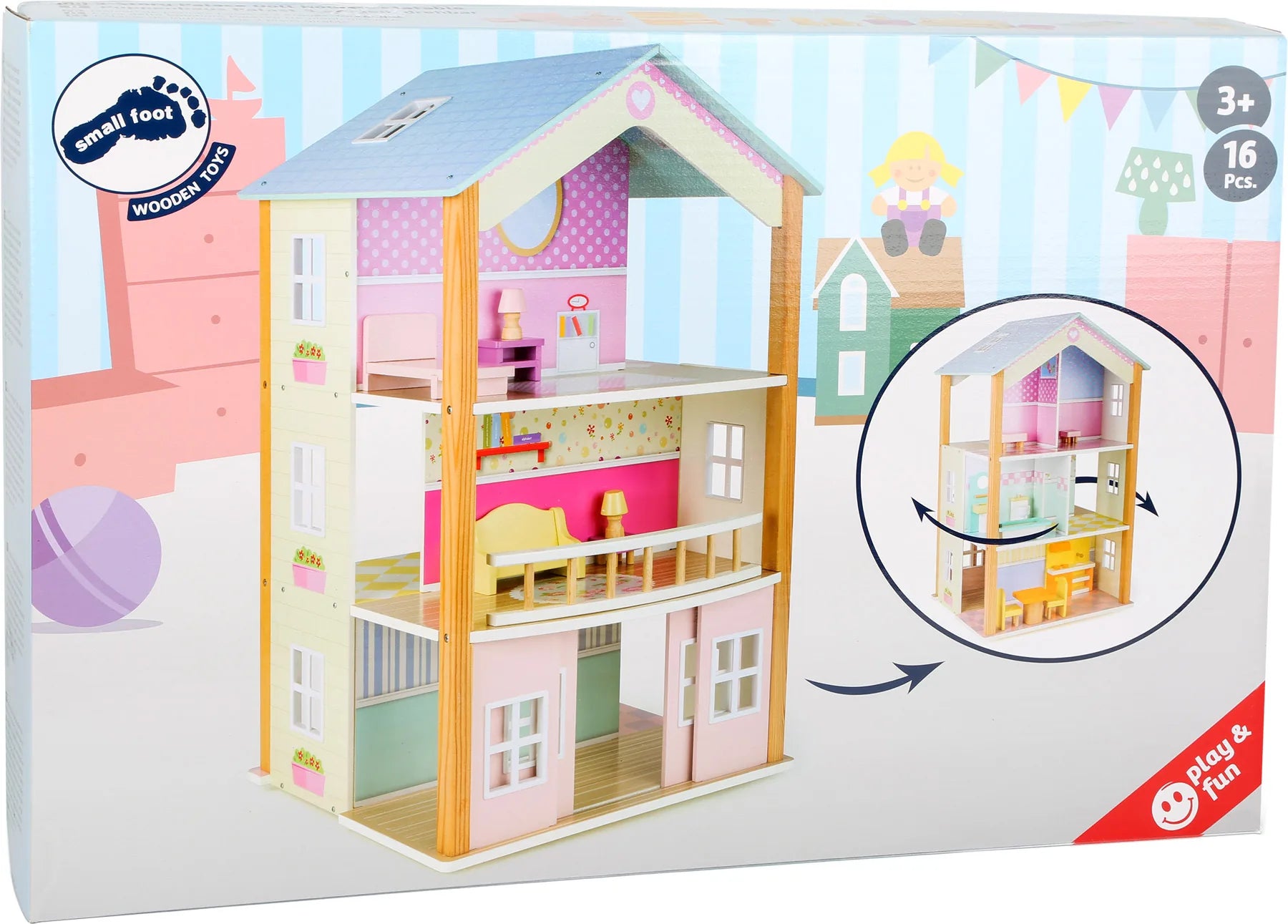 Small Foot Dukkehus Træ – Palads, Roterbar – Leg - Børn - Dukkehuse og tilbehør