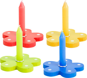 Display Lysestager (24 Stk) Træ – Blomster – small foot