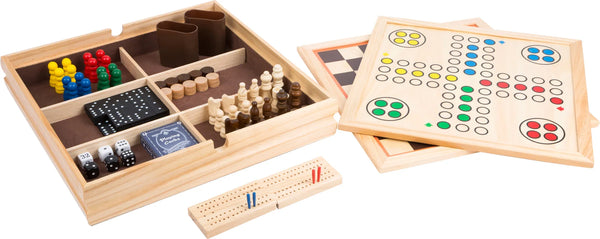9-i-1 træspil sæt (skak, ludo, domino m.fl.) – small foot