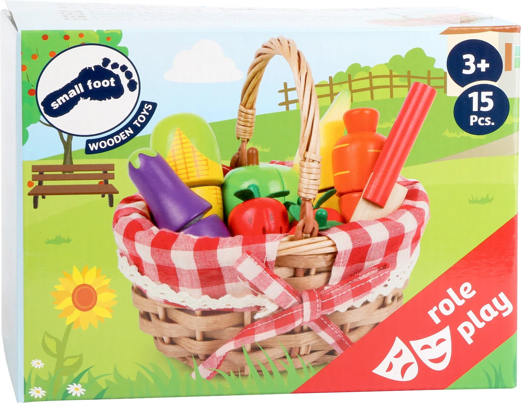 Shopping Kurv Med Frugt Og Grønt Træ – Delbar – small foot