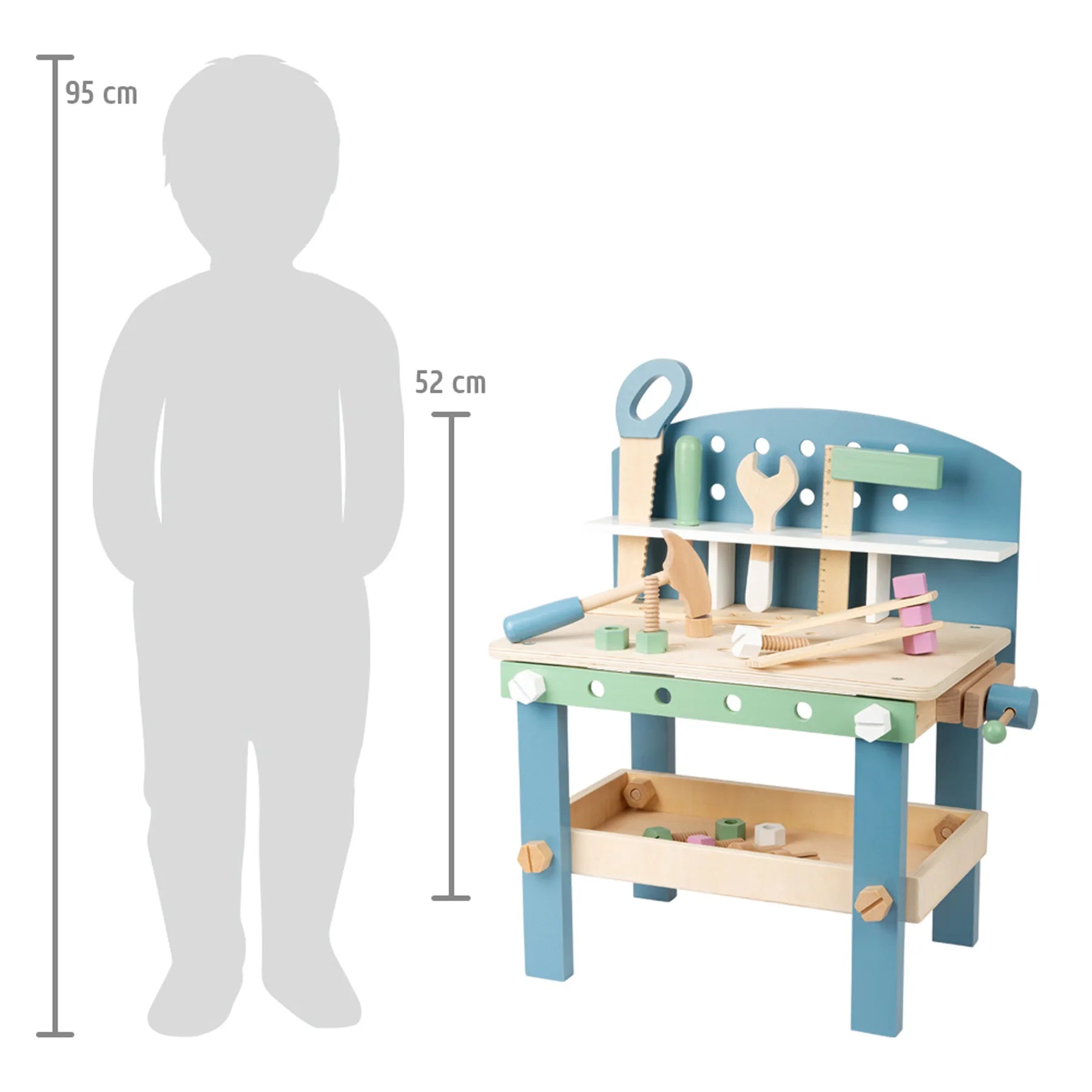 Værktøjsbænk Kompakt Træ – Nordic – small foot
