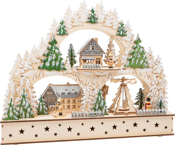 Julelampe Træ – Vinter By med Arkader – small foot