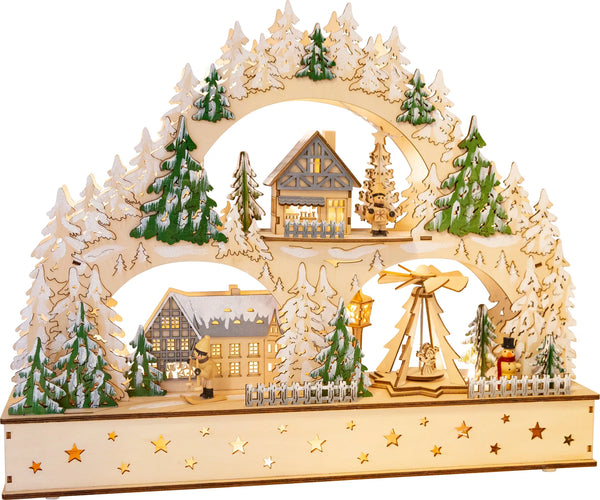 Julelampe Træ – Vinter By med Arkader – small foot