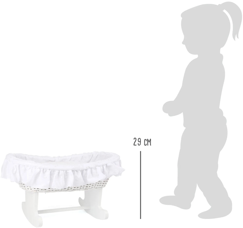 Vugge Til Dukke Med Flet – Hvid – small foot