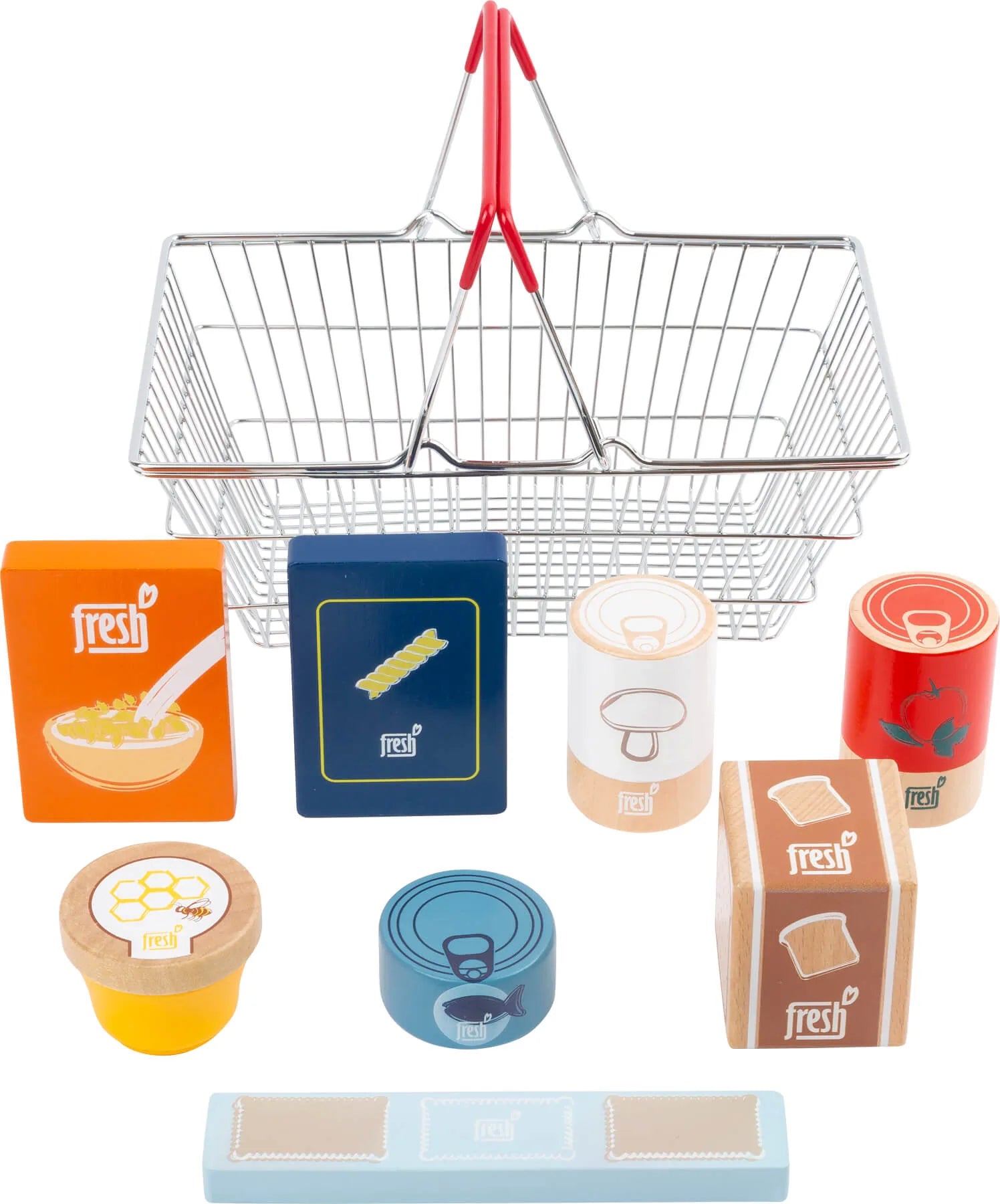 Shoppingkurv Med Kolonialvarer Træ – Fresh – small foot