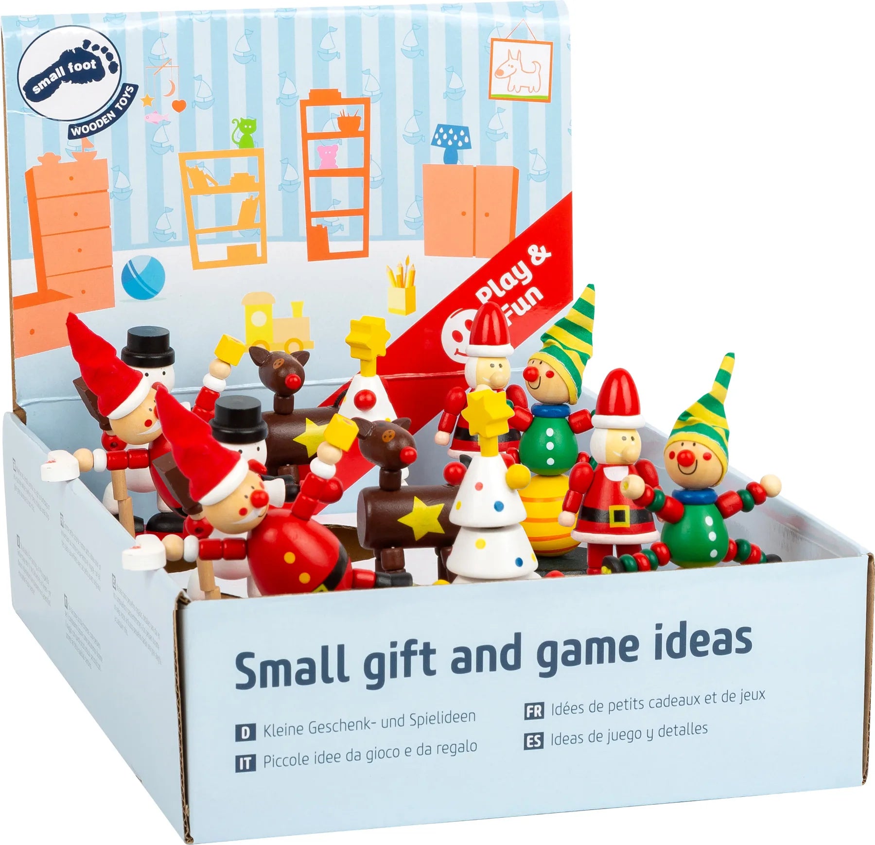 Display Dansende Figur (12 Stk) Træ – Jul – small foot