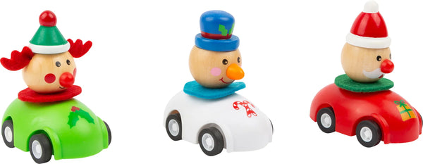 Pull-back julebil i træ 12 stk display – small foot
